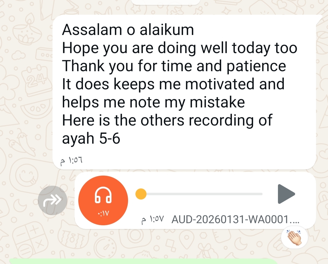 A real thank-you message from a parent to Ayah Academy