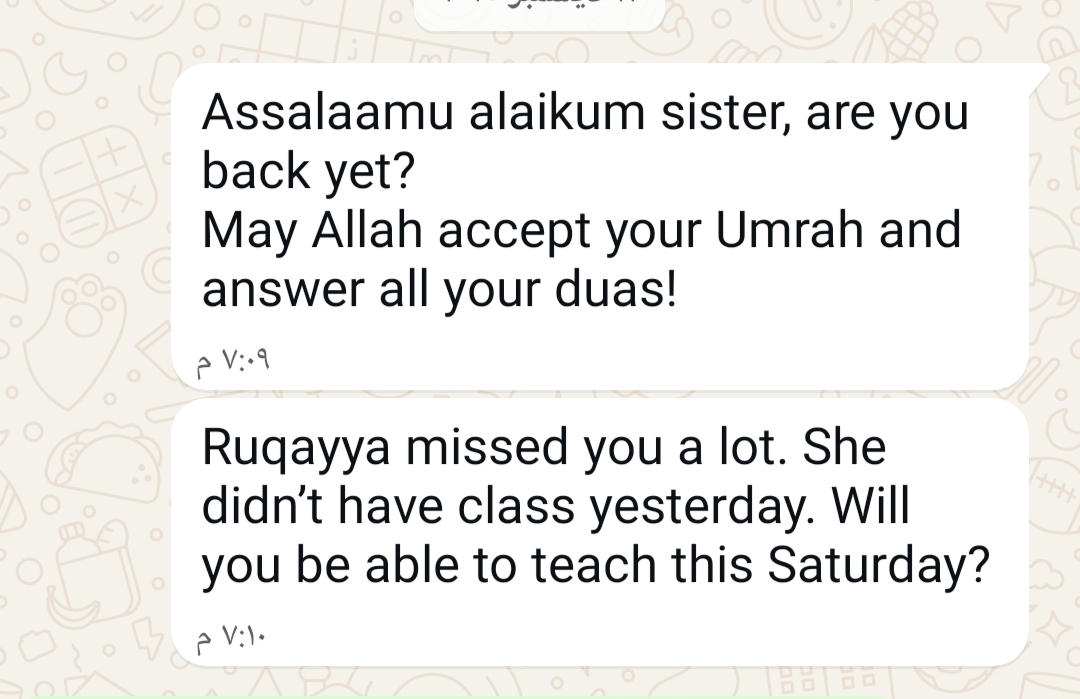 A real thank-you message from a parent to Ayah Academy